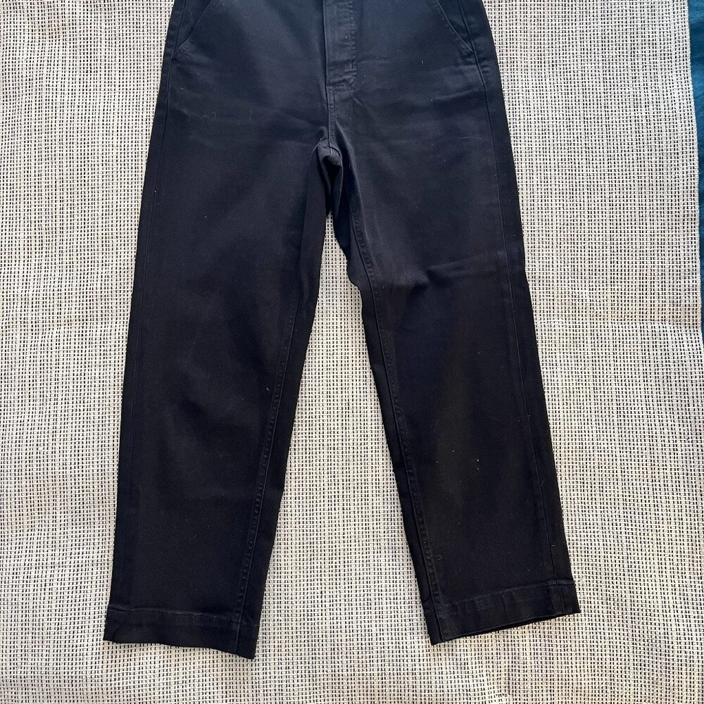 EVERLANE The Straight-Leg Crop Pants Black Size 6 - Picture 3 of 8